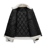 Aidase New Winter Fleece Jacket Men Lamb Wool Streetwear Patchwork Warm Casual Coat Mens Parkas Streetwear Stand Collar Outerwear Man aidase-shop