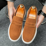 AIDASE  -  Classic Business Vulcanized Shoes Men Shoes Black Brown Outdoor Versatile Casual Business Walking Shoes Size 38-46 Men Shoes aidase-shop