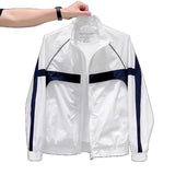 AIDASE  -  Summer New Men's Fashionable Comfortable Sun Protection Jacket Color Block Stand Collar Coat Windproof aidase-shop