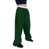AIDASE  -  Mens Wide Leg Sweatpants Straight Cut European And American Sle Youthful Trend Spring Collection Eighteen Length aidase-shop