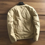 Men's Parkas Thick Cotton Coat Jacket Autumn Winter Retro Women Jackets V-neck Long Sleeves Pockets Single-breasted Tops aidase-shop