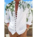 Aidase Spring Autumn 3D Print Shirts Men's Long-Sleeved Stand-Up Collar Casual Shirt Cardigan Fashion Tops Streetwear Clothing For Men