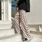 AIDASE  -  Harajuku Streetwear Plaid Men's Hip Hop Pants Couple Clothing Streetwear Brand Male Casual Large Size Trousers aidase-shop