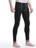 Aidase Mens Long Johns Underwear Solid Color Male Leggings Hombre Sexy Thermal Underpants Cotton Elasticity Tight Thermal Underwear aidase-shop