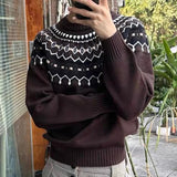 AIDASE  -  Autumn Winter Casual Mens Jumper Tops Knitting Long Sleeve Crew Neck Sweaters For Men Daily Leisure Slim Knitted Sweater
