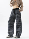 Aidase Y2k Vintage Baggy Plaid Pants Man Oversized Korean Fashion Harajuku Japanese Style Streetwear Gyaru Check Trousers