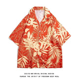 AIDASE  -  Men Shirt Men Long Sleeve Shirt Floral Print Shirt New Clothing Autumn and Summer Streetwear Casual Fashion Men Shirt V127 aidase-shop