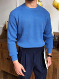 AIDASE  -  Leisure Knitting Sweaters For Mens Fall Winter Casual Texture Knit Bottoming T Shirt Fashionable Solid Color Crew Neck Sweater aidase-shop