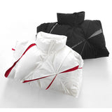 Aidase Irregular Color Block Stand Collar Parkas Men High Street Diagonal Zipper Bubble Puffer Coats Hip Hop Fold Padded Jackets Unisex aidase-shop