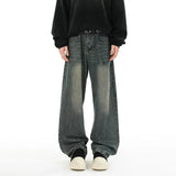 Aidase American High Street Hip Hop Y2k Loose Jeans Men 2025 Spring And Summer Thin Fashion Trend Washed Straight Flared Trousers Men