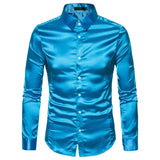 AIDASE  -  Glossy Long Sleeve Men's Shirt 70s Disco Style Casual Autumn Wear Comfortable Chinese Brand Fashionable Top for Men aidase-shop