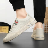AIDASE  -  Men's slip on casual shoes summer new soft-sole breathable outdoor walking shoes fashion students lightweight sports board shoes aidase-shop