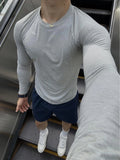 AIDASE  -  New Fitness Training Top Quick Dry Long Sleeve Outdoor Elastic Slim Fit Solid Color Round Neck Comfortable Breathable Shirt aidase-shop