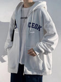 AIDASE  -  American Streetwear Letter Printed Zip Up Hoodies Men's New Hip Hop Long Sleeve Hoody Sweatshirts Oversized Y2K Tracksuit aidase-shop