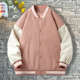 Aidase Man’s Varsity Baseball Jacket Retro Multi-coloured Bomber Jacket Preppy Style Streetwear Men Women Coat Loose Fit Outwear aidase-shop