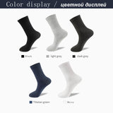 AIDASE  -  10Pairs Men Socks Organic Cotton Breathable Black White Business Socks Casual Spring Summer for Male Plus Size EUR38-48 aidase-shop