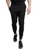 AIDASE  -  Office Business Mens Casual Pants Spring Autumn Stylish Solid Color Elastic Slim Fit Pencil Pants Men Fashion Mid Waist Trousers aidase-shop