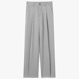 AIDASE  -  Summer Thin Men's Wide Leg Pants Loose Slimming Business Casual Style High Waist Trousers Polyester Blend Four Seasons Wear aidase-shop