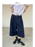 AIDASE  -  Spring Summer Casual Blue Soft Straight Shorts for Men Loose Korean Fashion Elegant Luxury Designer Clothes 2025 aidase-shop