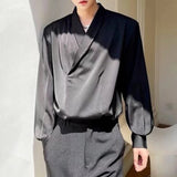 AIDASE  -  Winter New Men's Solid Color Long-Sleeve Shirt Japanese Retro Fashion Trendy High Street Loose Casual Niche Men's Top aidase-shop