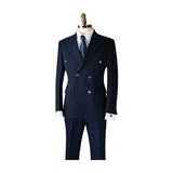 AIDASE  -  Formal Stripe Wedding Men Suits 2 Piece Coat Pants Groom Business Suit Business Blazer Pants Prom Party Jacket Customized aidase-shop