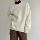 AIDASE  -  Autumn New Casual Bottoming Knit Tops Men's Solid Color Textured Long Sleeve Vintage Sweater For Mens Outdoor Fashion Tees aidase-shop