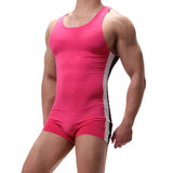 AIDASE  -  Men's Athletic One Piece Tank Top Bodysuit Sportwear Fitness Wrestling Singlet Slim-fit Boxers Jumpsuit Male Stretchy Leotard aidase-shop