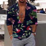 AIDASE  -  Fashion Classic Fit Business Casual Shirt Men Long Sleeve Winter Casual Printed Shirts Fashion Top Blouse Man Clothing Camisas aidase-shop