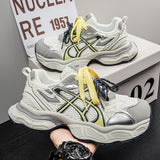 AIDASE  -  Summer New Couple Dad Shoes, Mesh Lace-up Thick Sole Heightening Sneakers, Breathable All-match Casual Sports Shoes aidase-shop