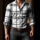 AIDASE  -  New Casual Digital Printing Plaid Men's Long-Sleeved Shirt aidase-shop