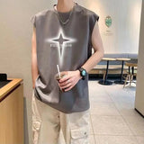 AIDASE  -  Summer New Vest Sleeveless T-shirt Men's Thin Trendy Sports Sweatshirt aidase-shop