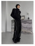 AIDASE  -  American Style Casual Pants Men's Women's Spring Summer Cool Feeling Loose Drawstring Long Trousers Straight Leg Design aidase-shop