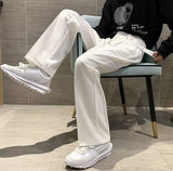 AIDASE  -  Fluid Khaki Trousers for Men Draped Wide Leg Man Suits Pants Formal High Quality Work Wear Tailoring Slacks Thin Casual Fashion aidase-shop