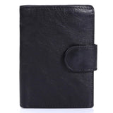 AIDASE  -  Men's Short Genuine Leather Wallet Vintage Coin Purse Top Layer Cowhide Vertical Card Holder Large Capacity aidase-shop
