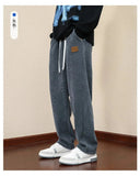AIDASE  -  Corduroy pants for men in spring and autumn straight tube hanging feeling casual men's style loose winter with added velvet men' aidase-shop