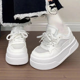 AIDASE  -  Women's Breathable Mesh White Chunky Sneakers Fashion Casual Versatile Student Shoes Summer aidase-shop