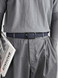 AIDASE  -  Weaving Belt Men's Fashionable Belt for Young Adults Casual Multifunctional Canvas Pants Belt with Elastic Golf Studs Fabric Lea aidase-shop