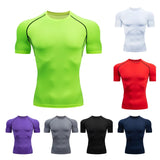 Aidase Sport T Shirt Men Quick Dry Short Sleeve Sport Tee Tops Gym Fitness Compression Shirt Training Running T-Shirt Men Rashgard