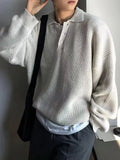 AIDASE  -  Autumn Winter Men's  Ne Knitwear Loose Fit Lazy Sle High Collar Sweater Casual Youthful Vitali Long Sve Crew Ne aidase-shop