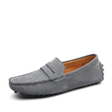 AIDASE  -  Large Size Men's Casual Bean Bean Shoes Faux Suede Cowhide Lazy Shoes Breathable Rubber Sole Comfortable Low Cut Slip-On aidase-shop
