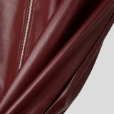 AIDASE  -  Solid Color Men Shirt Faux PU Leather Lapel Short Sleee Men Clothing Zipper Summer Streetwear Fashion Casual Camisa aidase-shop