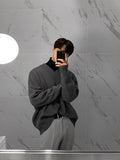 AIDASE  -  Loose V-Ne Knitwear Pure Color Base Layer Sweater for Men Autumn Winter New Sle Korean Loose Sle Faionable Versatile aidase-shop