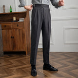 Aidase Spring Fashion Trousers Pant For Man Office Trouser Men Business Casual Pant British Social Club Outfits aidase-shop