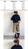 AIDASE  -  Summer Vintage Deep Blue Denim irt ex Casual Classic College Sle Simple Versatile Trendy ort Sve Square Collar aidase-shop