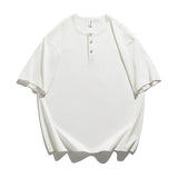 AIDASE  -  Solid Color Short Sleeve T-shirt Men's Summer Fashion Loose Casual Retro Tshirt Couple Streetwear T Shirts aidase-shop