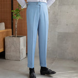 Aidase High Quality Men Blue Business Casual Pant Trousers Pant For Man Office Trouser British Social Club Outfits Pantalones Hombre aidase-shop
