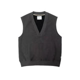 Aidase Oversized Men Vest Spring Autumn V-neck Sleeveless Sweatshirt Fashion Leisure Tank Top Fat Tshirts Coat Plus Size Suitable 150KG