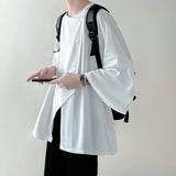 AIDASE  -  Irregular Design Short Sleeved Men Shirt Niche Single-breasted Solid Color Male Tops 2025 New Fashion Men's Shirts 21E6627