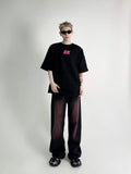 2023 Black Washed Red Jeans Men's Loose Straight Trendy 2023 New Versatile Wide Leg Pants streetwear denim men skinny Maytrends