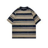 AIDASE  -  Hip Hop Tie Dye Vintage Striped Tshirt Oversize Summer Washed T-shirt Man Harajuku Cotton Loose Casual Tops Tees Plus Size S-3XL aidase-shop